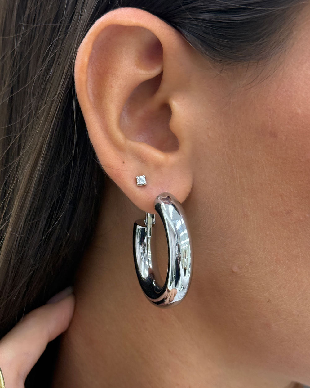 Orecchini Ring gancetto Argento