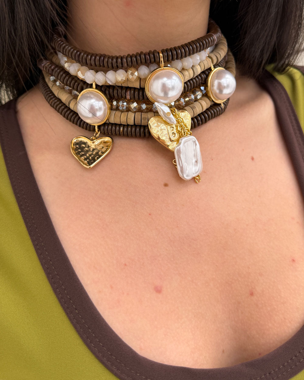Collana Indian Marrone