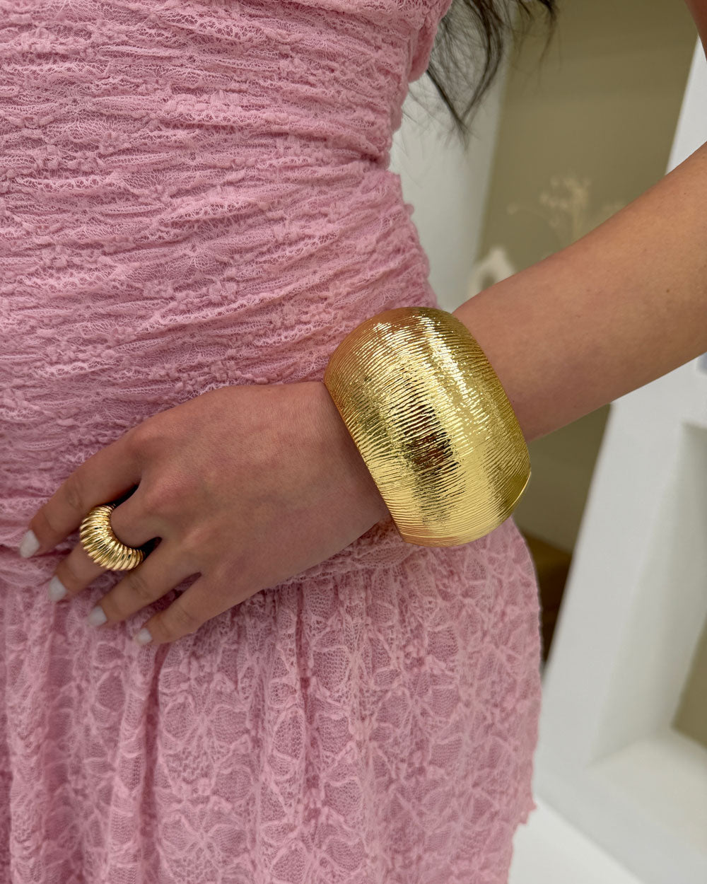 Bracciale rigato Oro