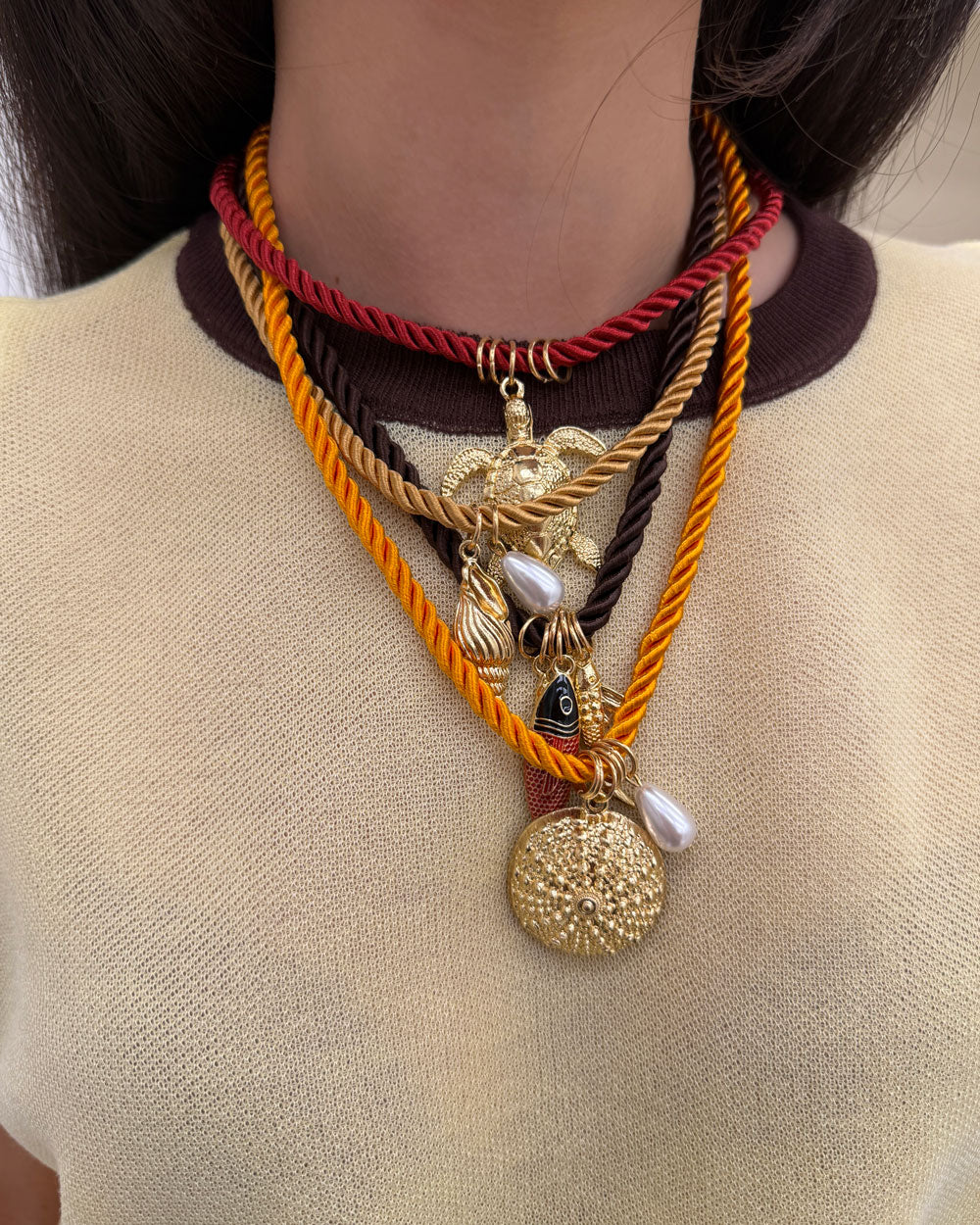 Collana Turtle Bordeaux