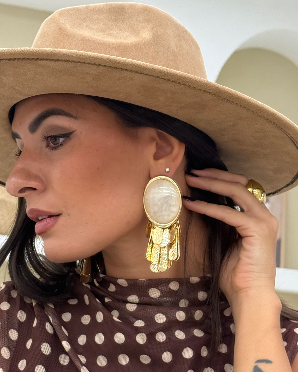 Orecchini Cairo Panna