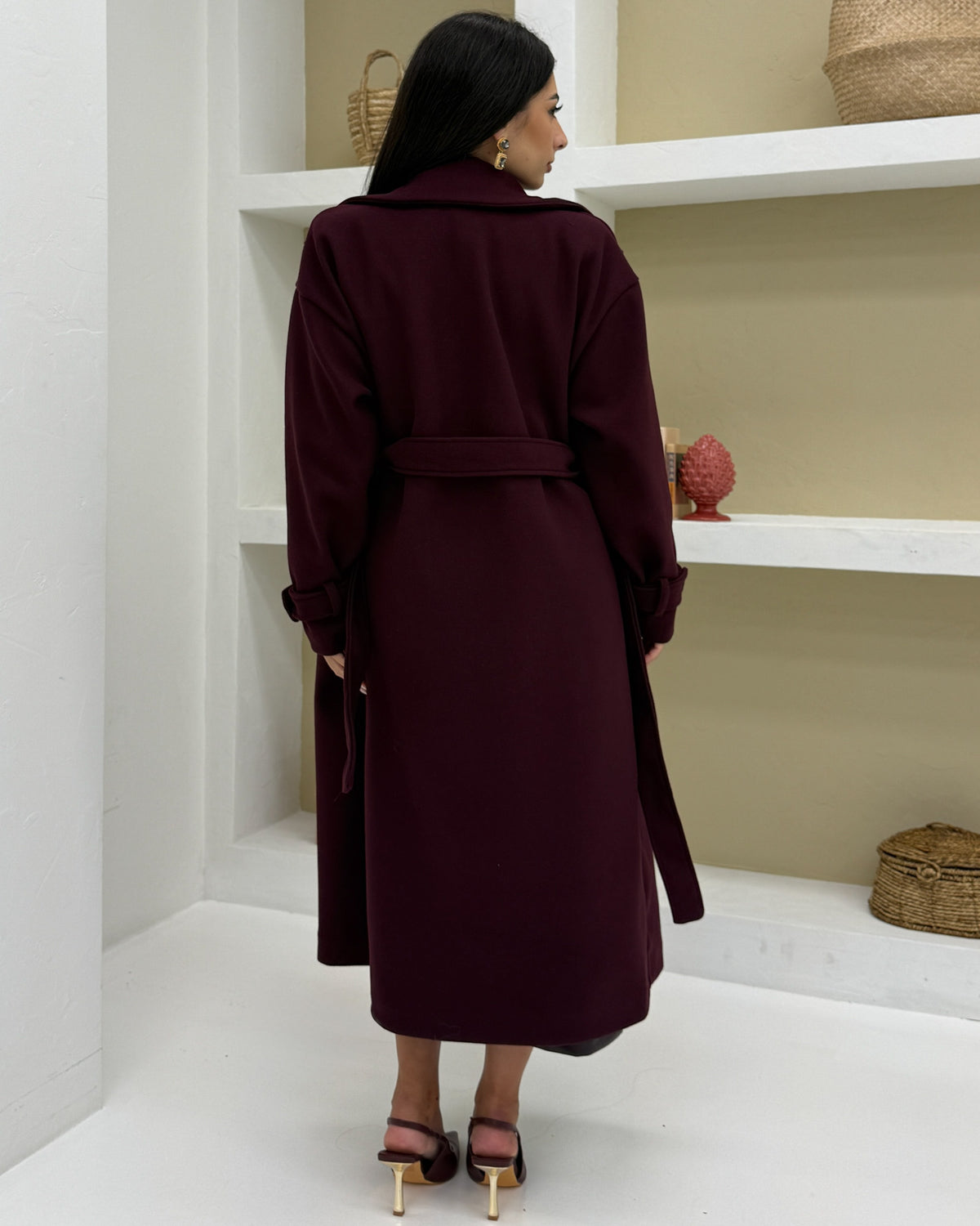 Cappotto 100%MISTO LANA Bordeaux