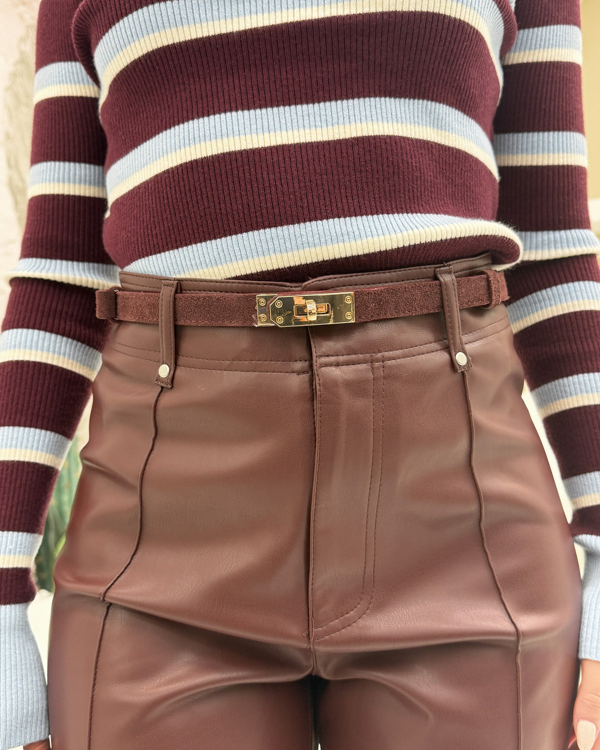 Cintura H Crosta Bordeaux