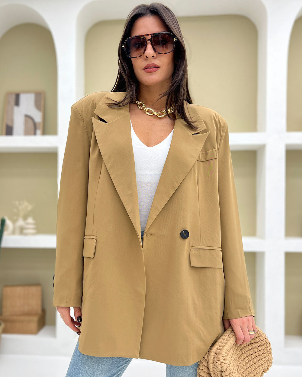 Blazer reverse chic Marrone