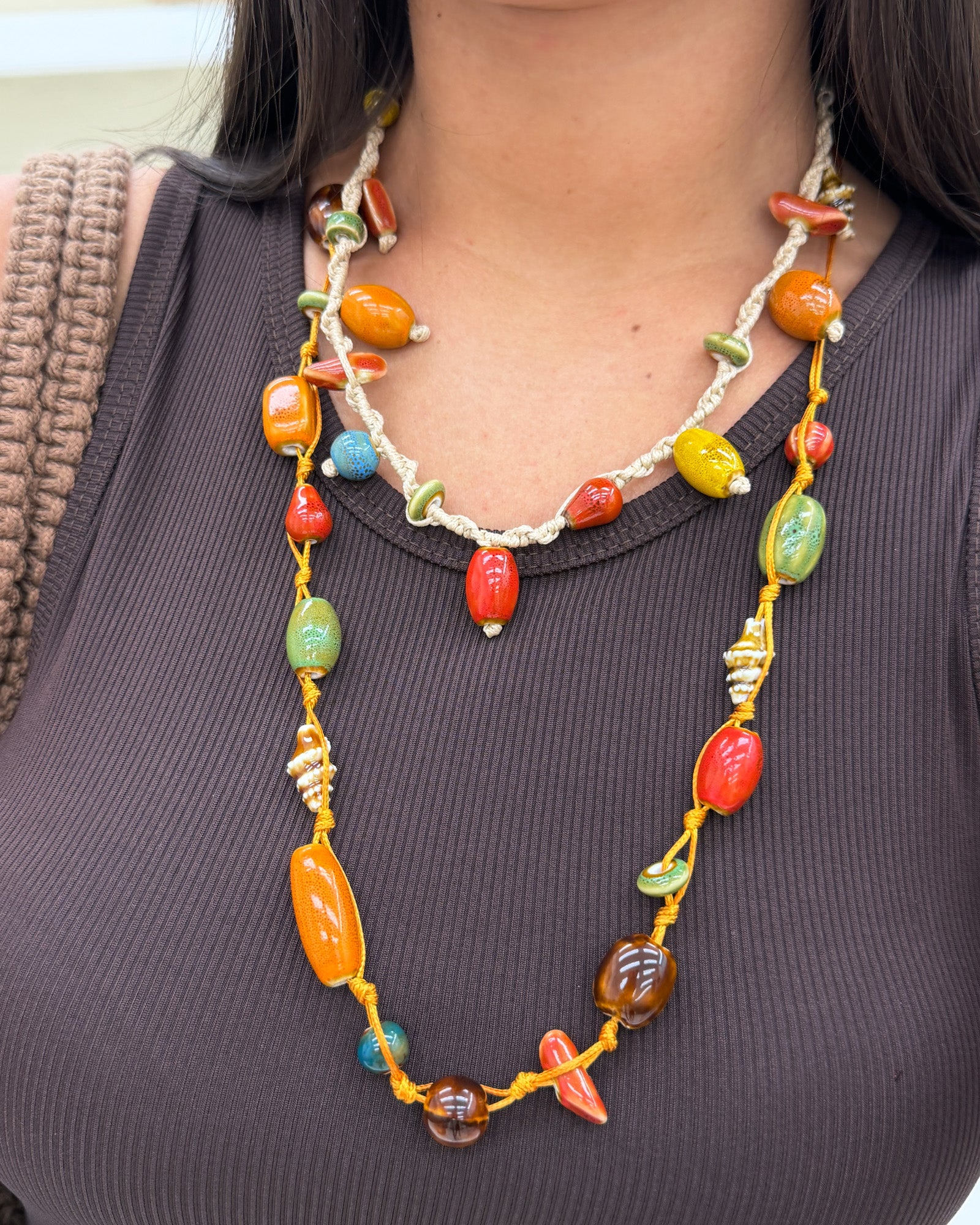 Collana cordoncino multicolor