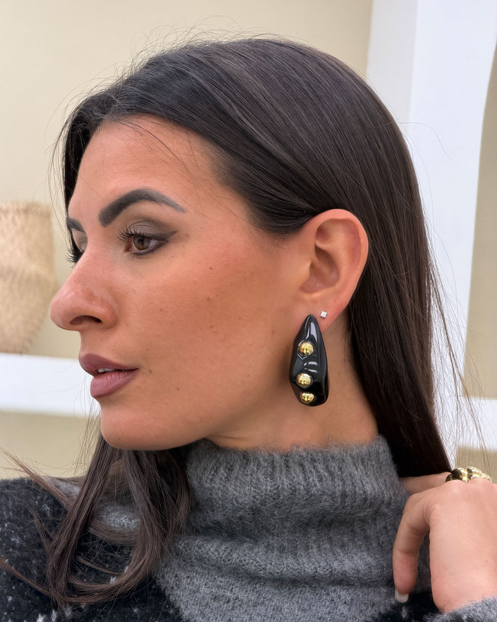 Orecchini Tania Nero