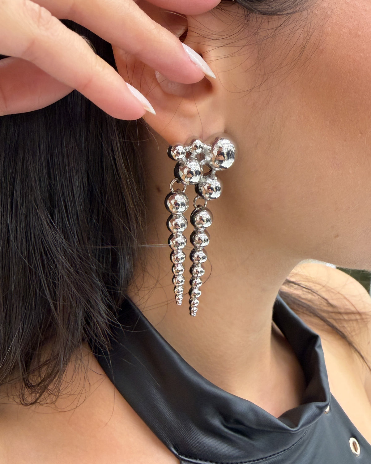 Orecchini pendenti Bubbles Argento