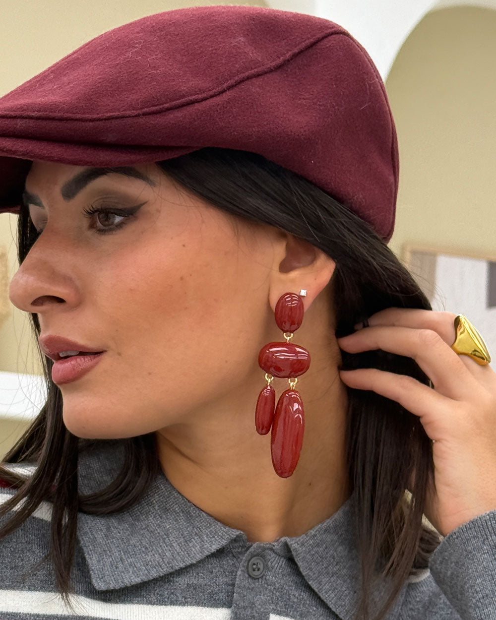 Orecchini Petral Rosso