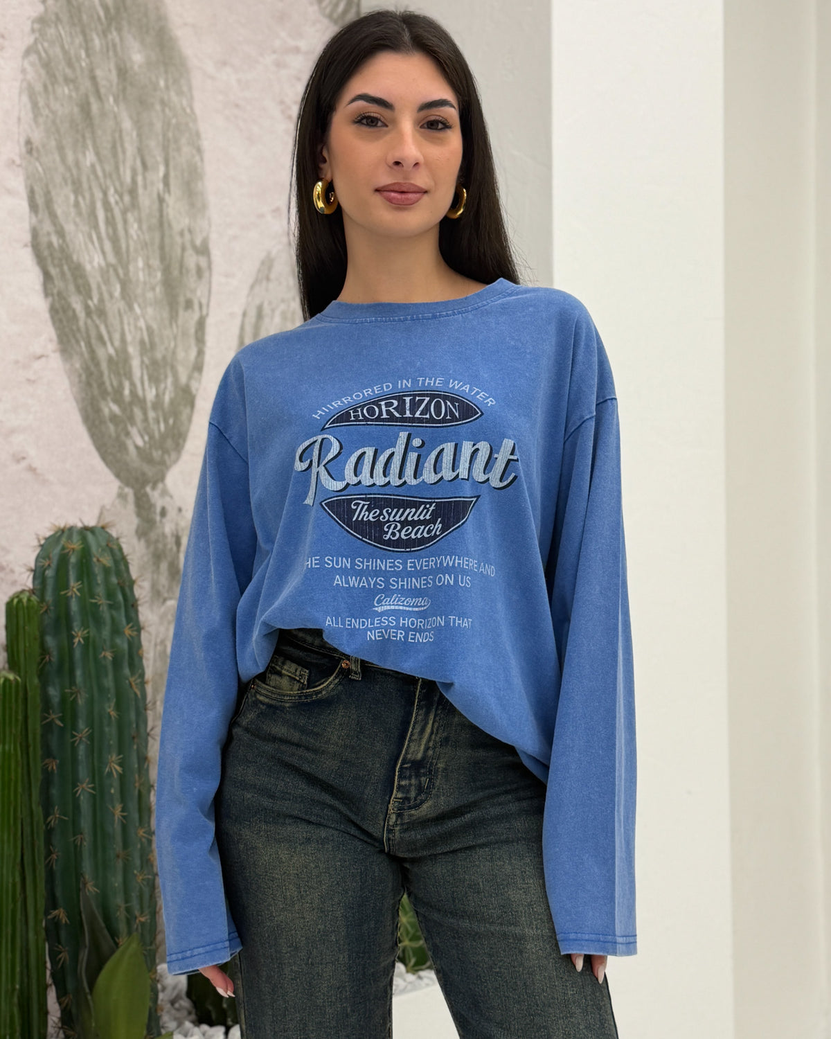 Maglia manica lunga Radiant Blu