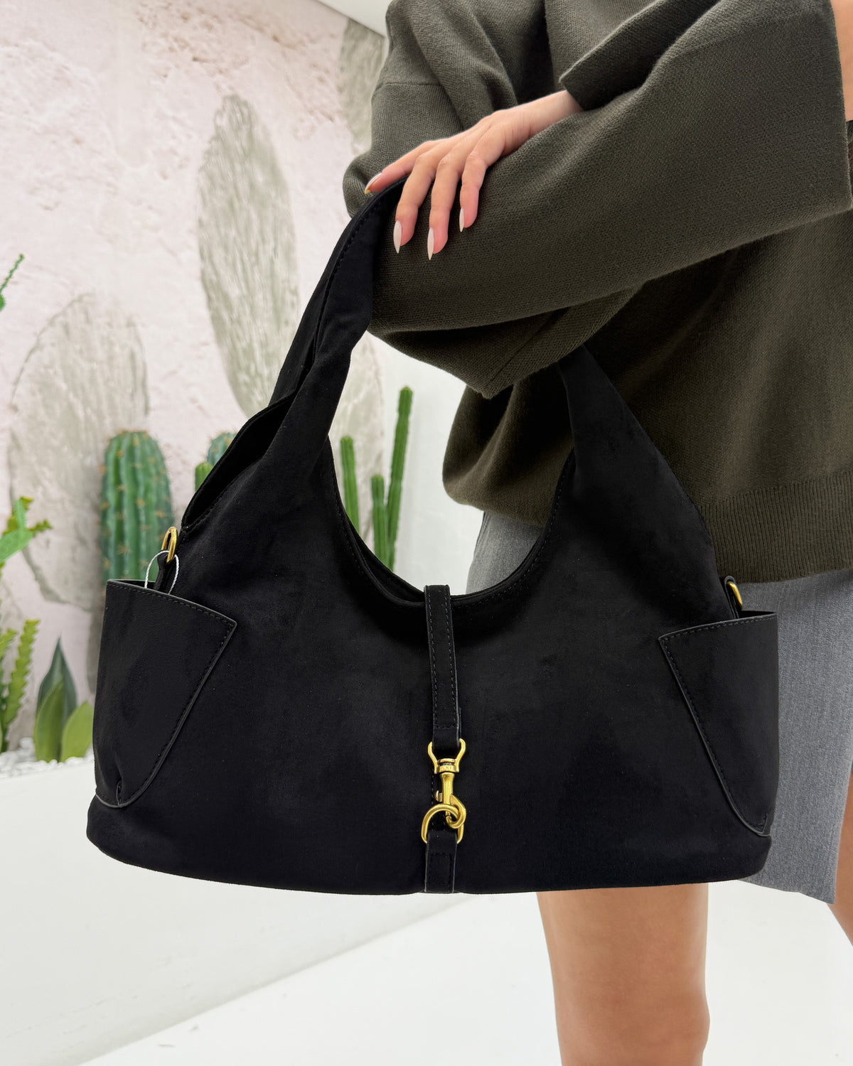 Borsa suede tasche Nero