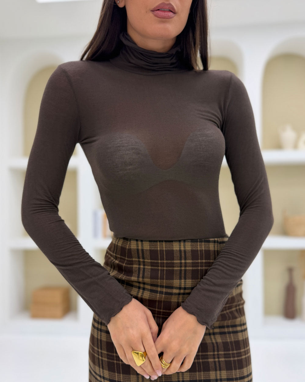 Lupetto liscio Marrone