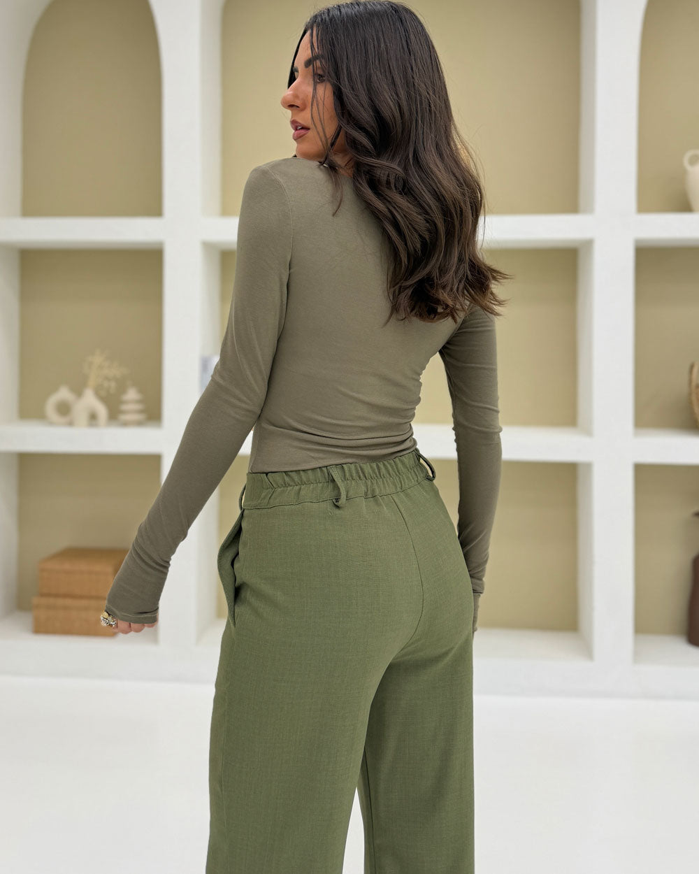 Tailleur Polly cintura Verde