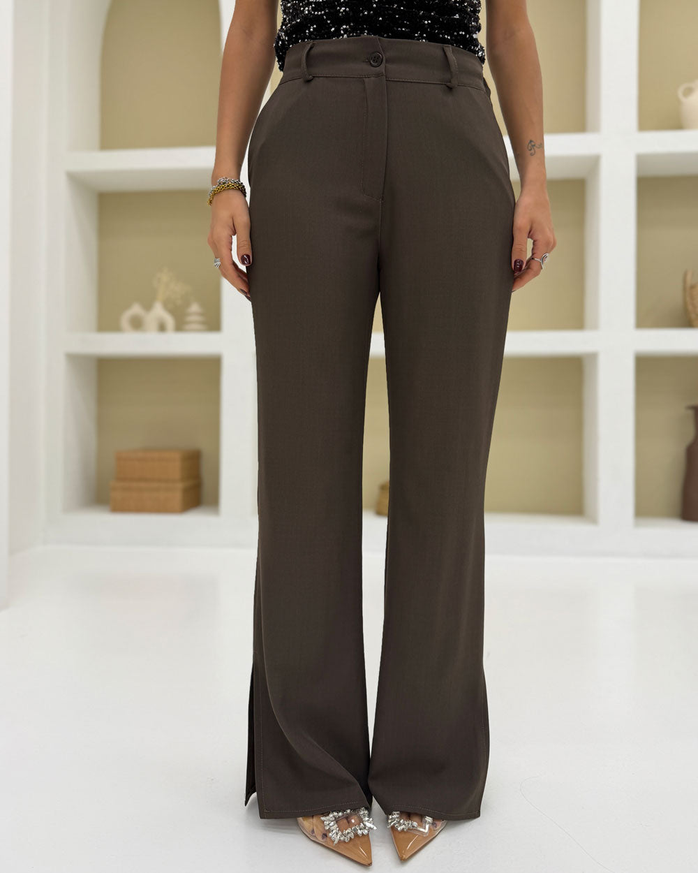 Tailleur Polly cintura Cioccolato