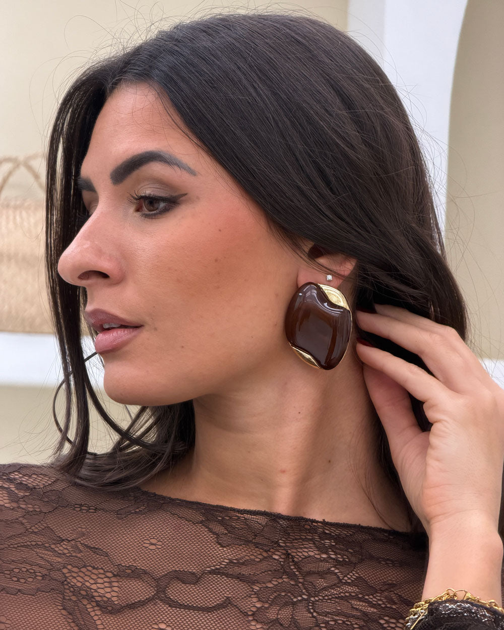 Orecchini Rosy Marrone