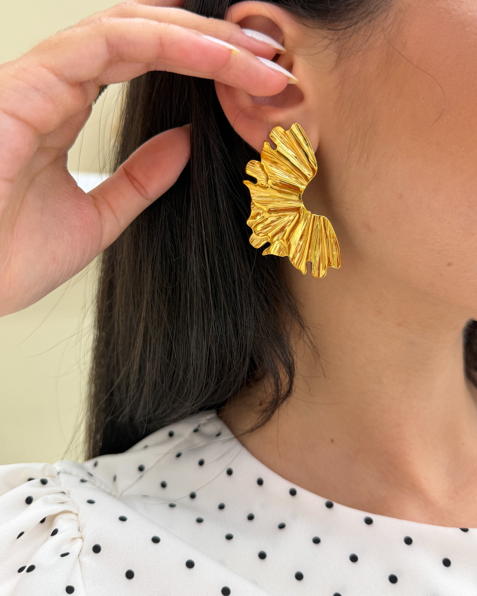Orecchini semi fiore Gold