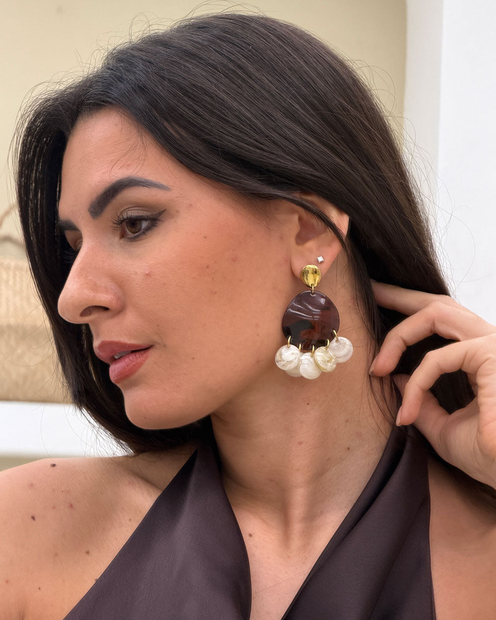 Orecchini mexico Marrone