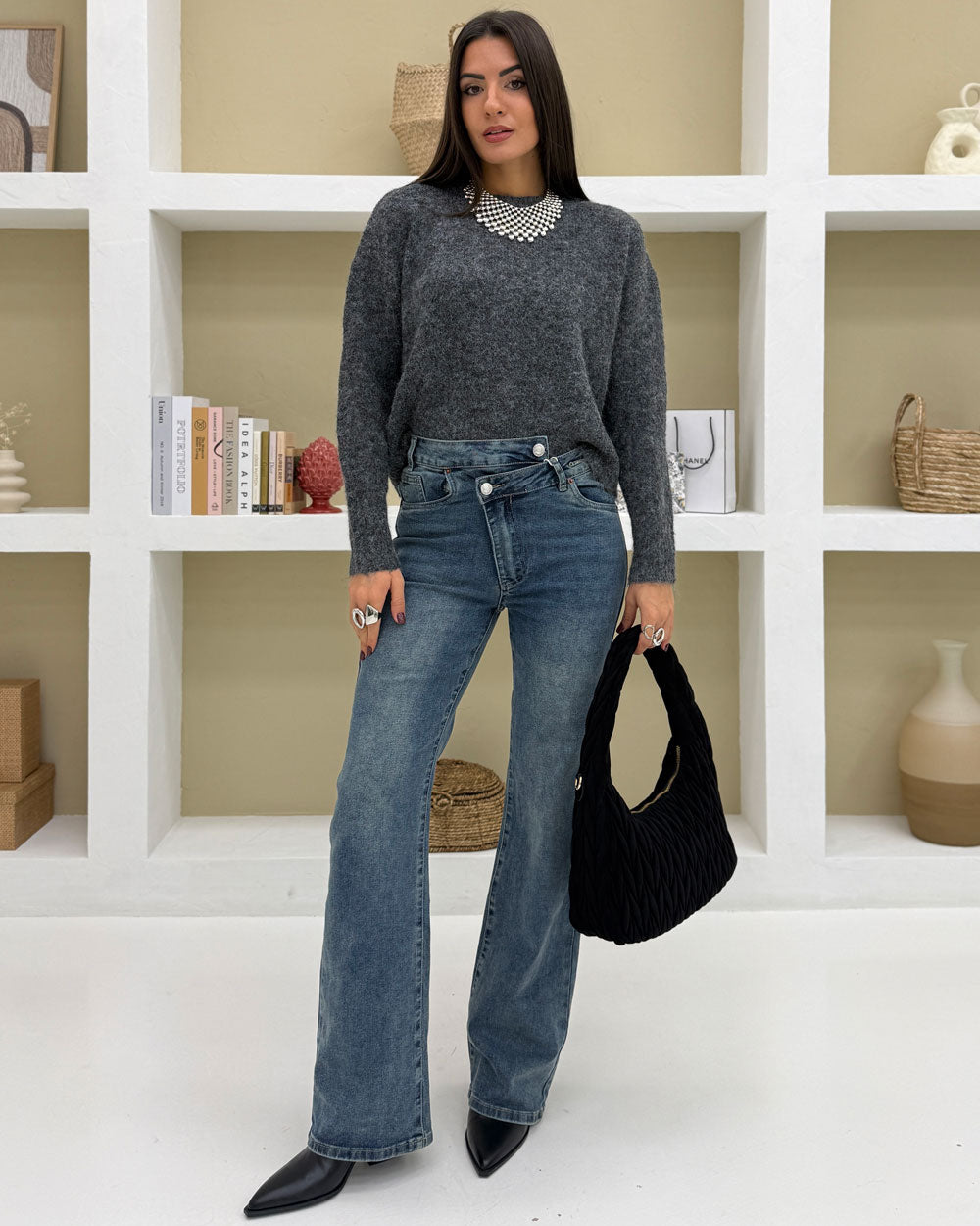 Pull over Kira Grigio Scuro