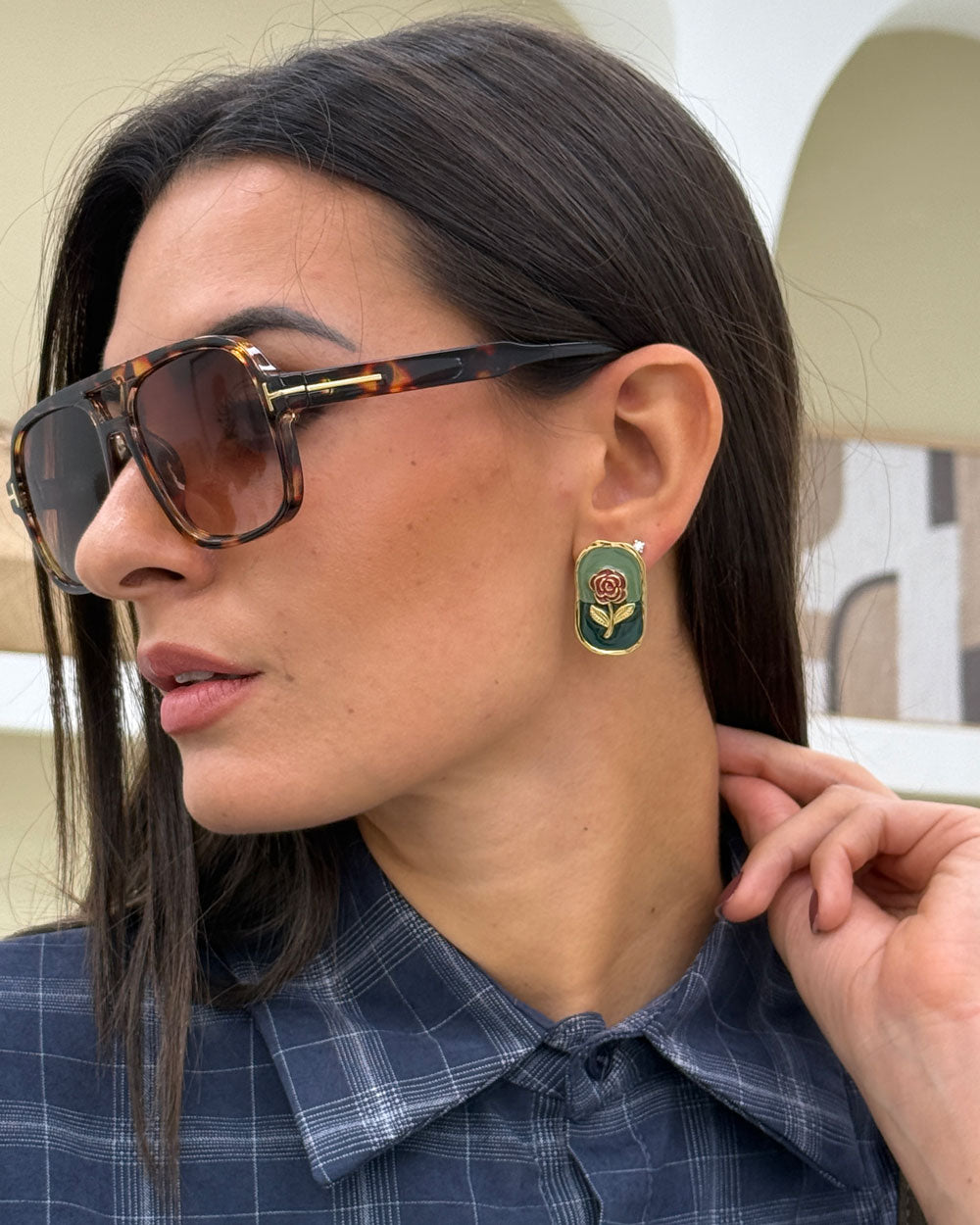 Orecchini Belle Rose Green