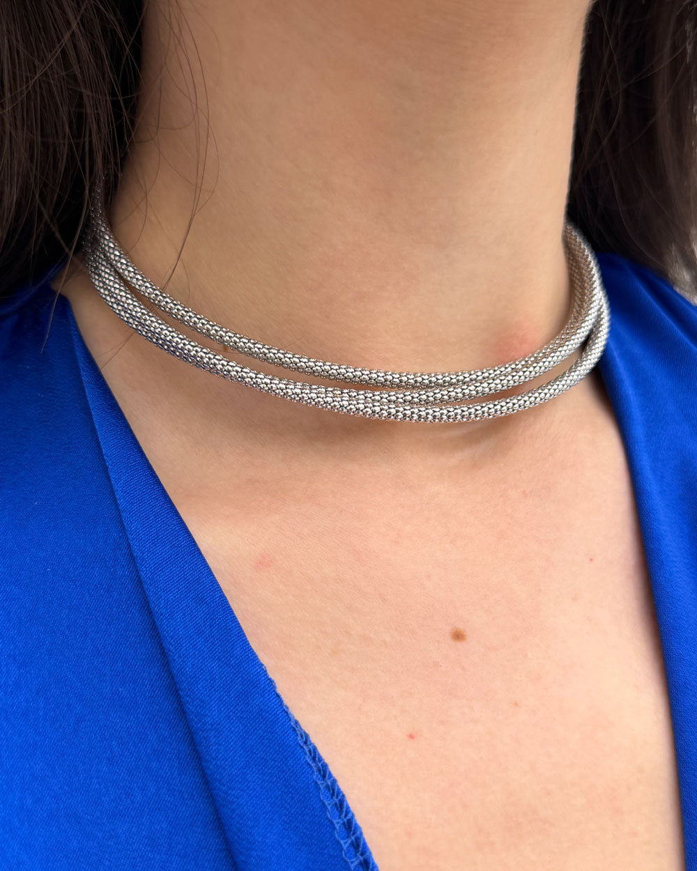 Collana molla serpente Argento