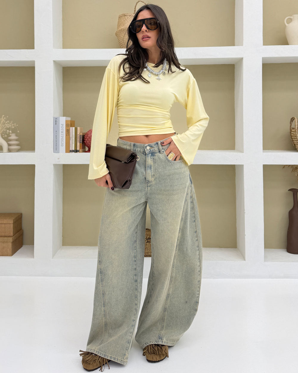 Borsa Postina Marrone