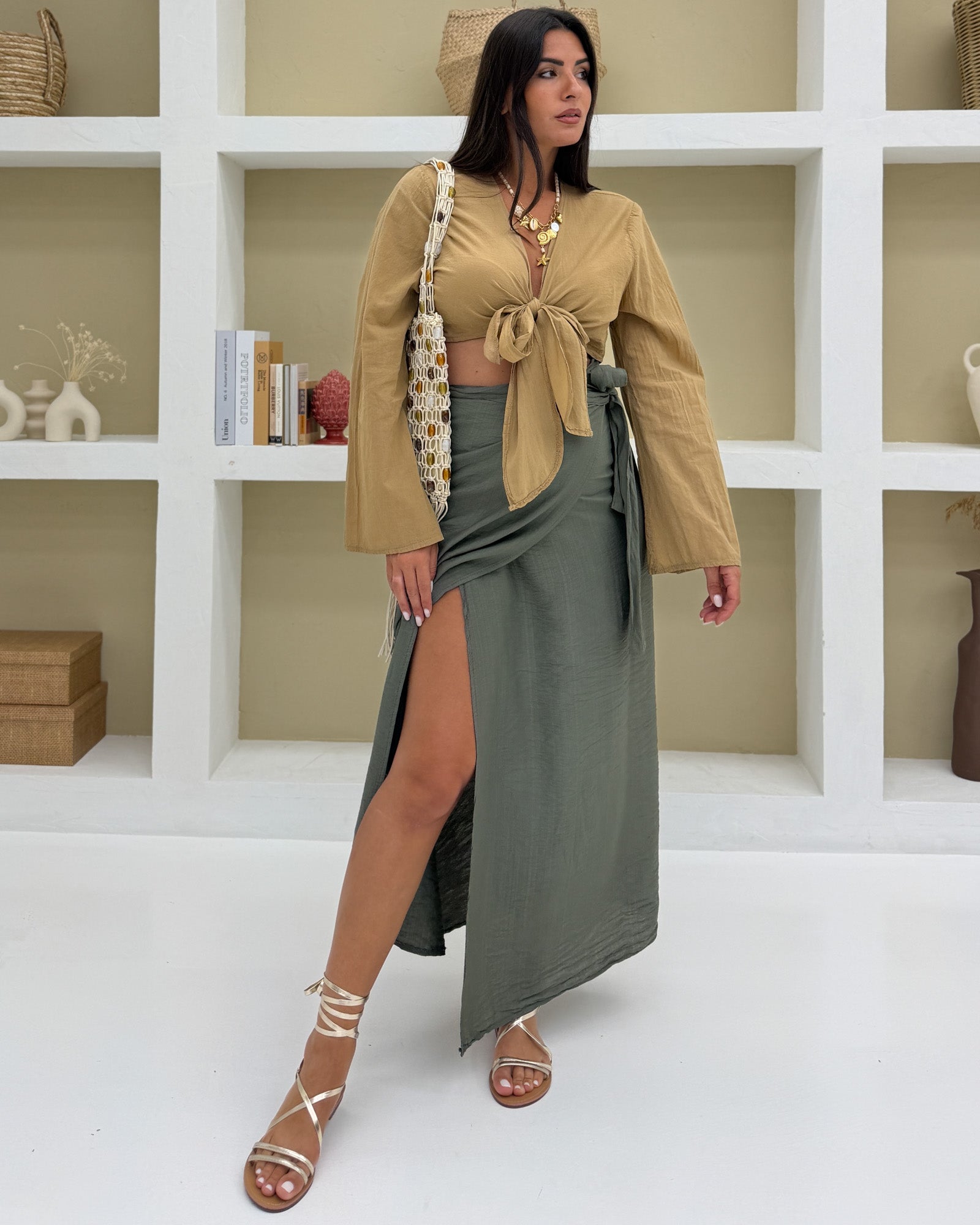 Gonna\pareo basic Verde Militare