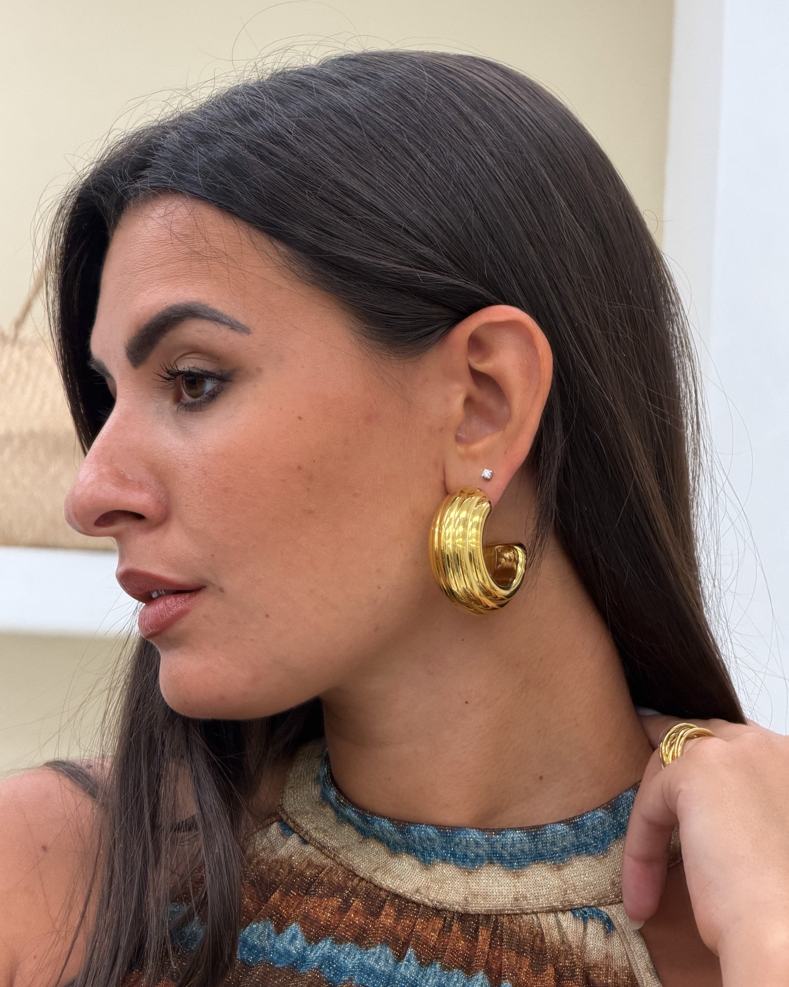 Orecchini Half Oro