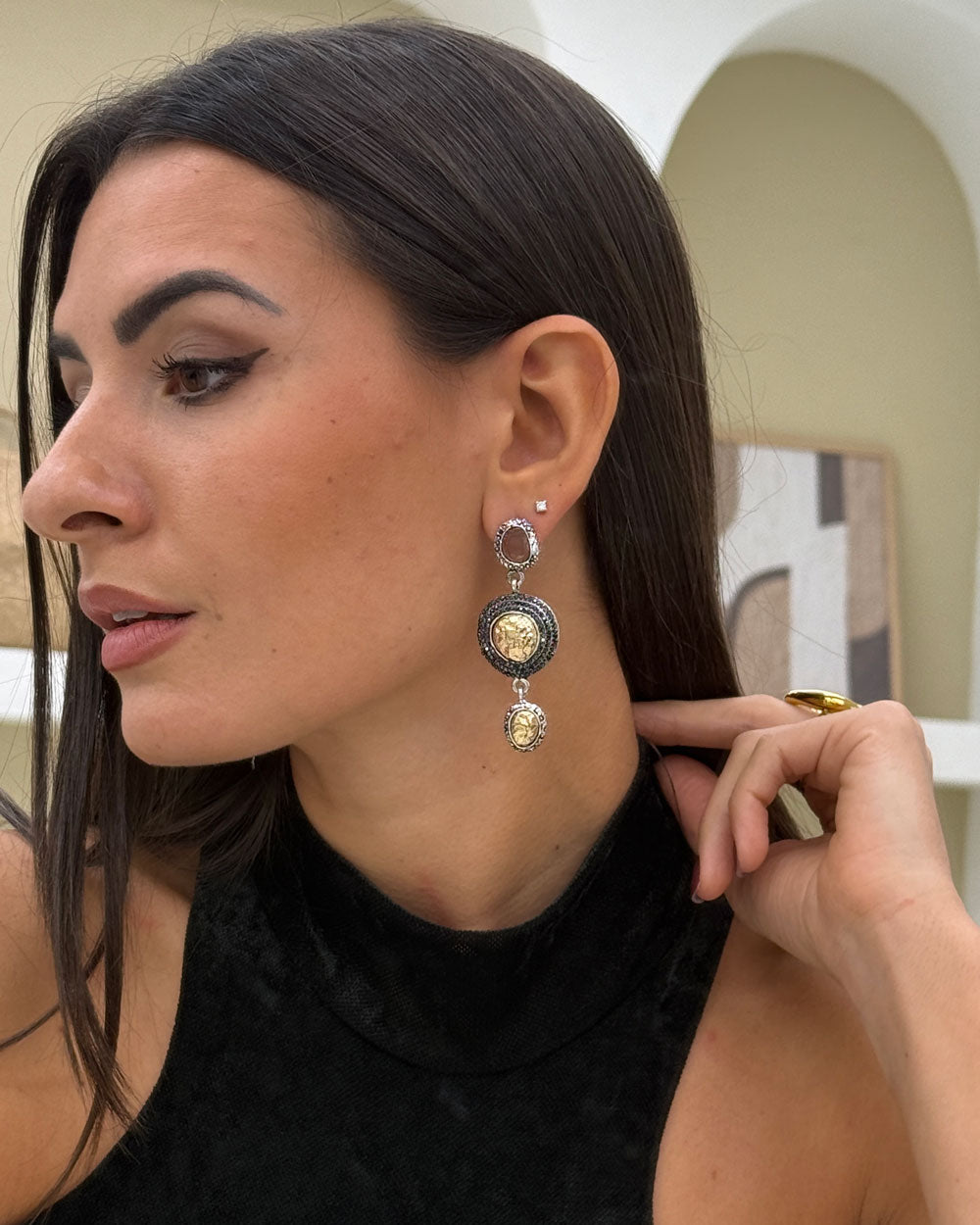 Orecchini Interstellar Nero