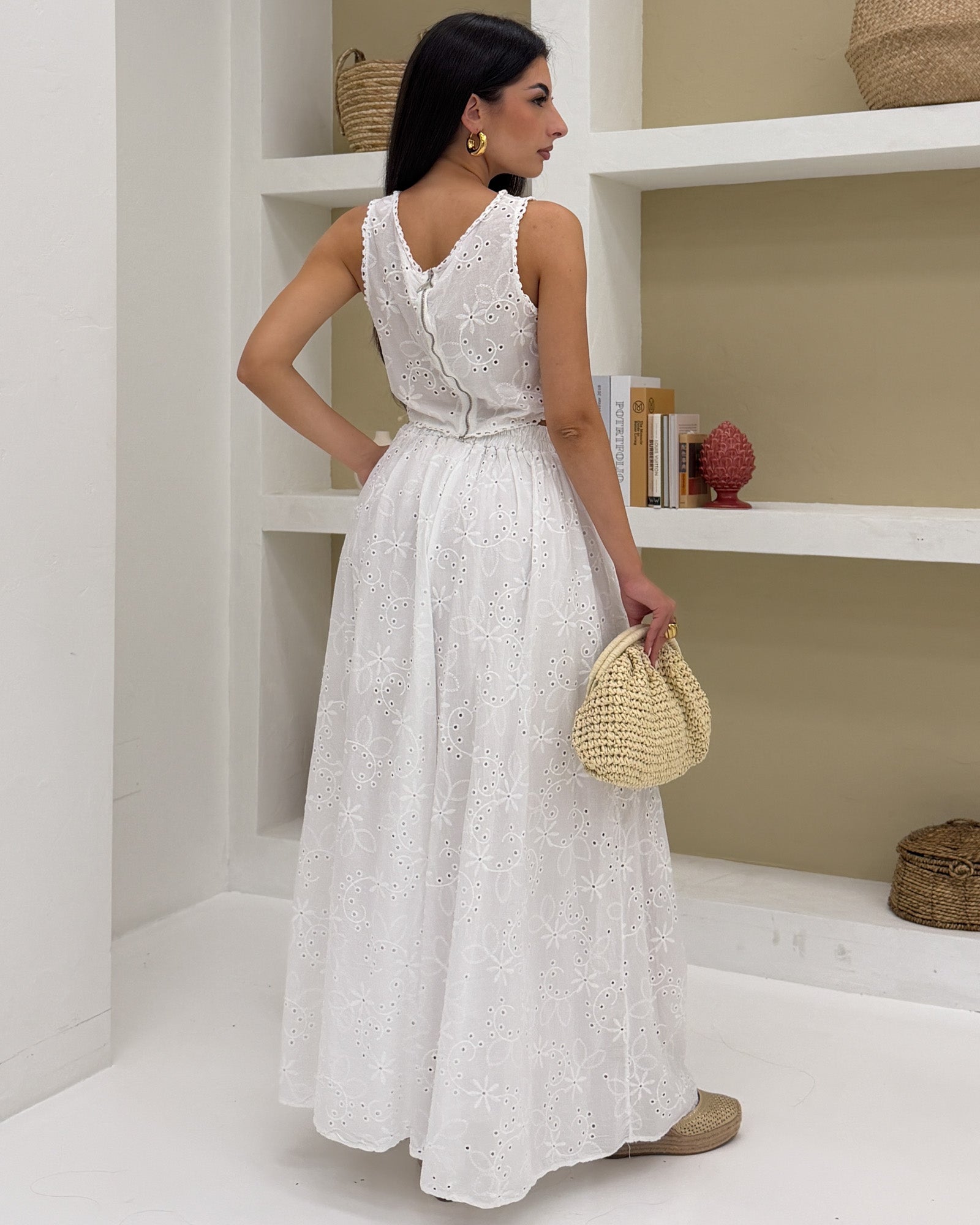Coordinato Annarita zip Bianco