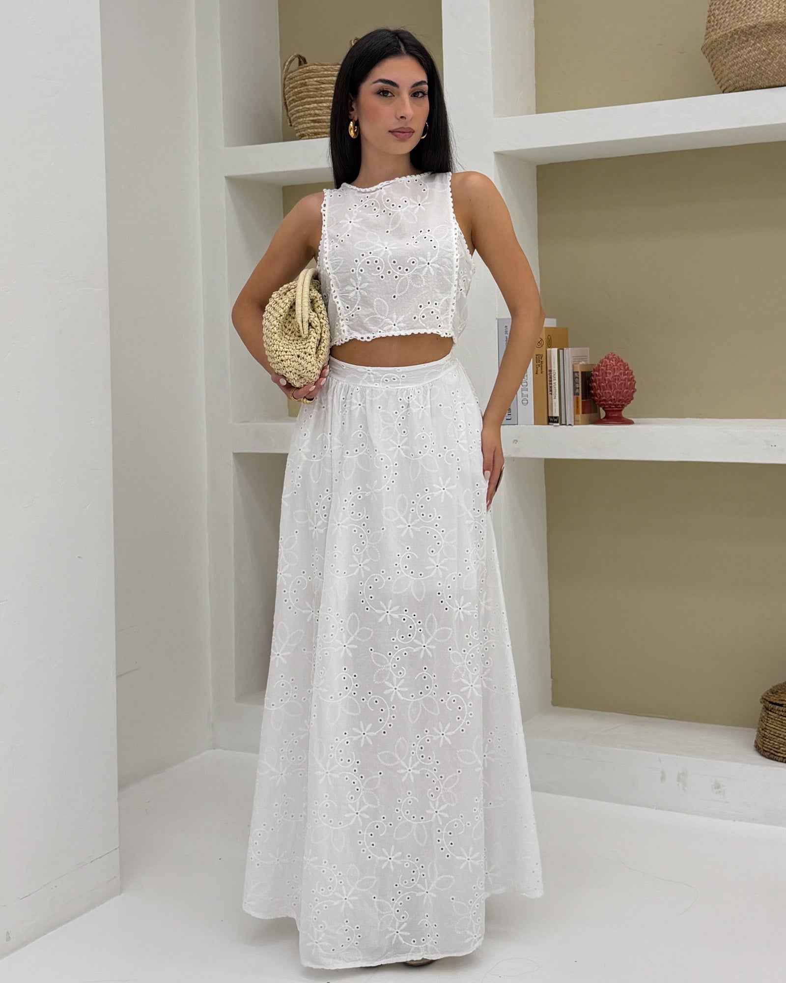 Coordinato Annarita zip Bianco