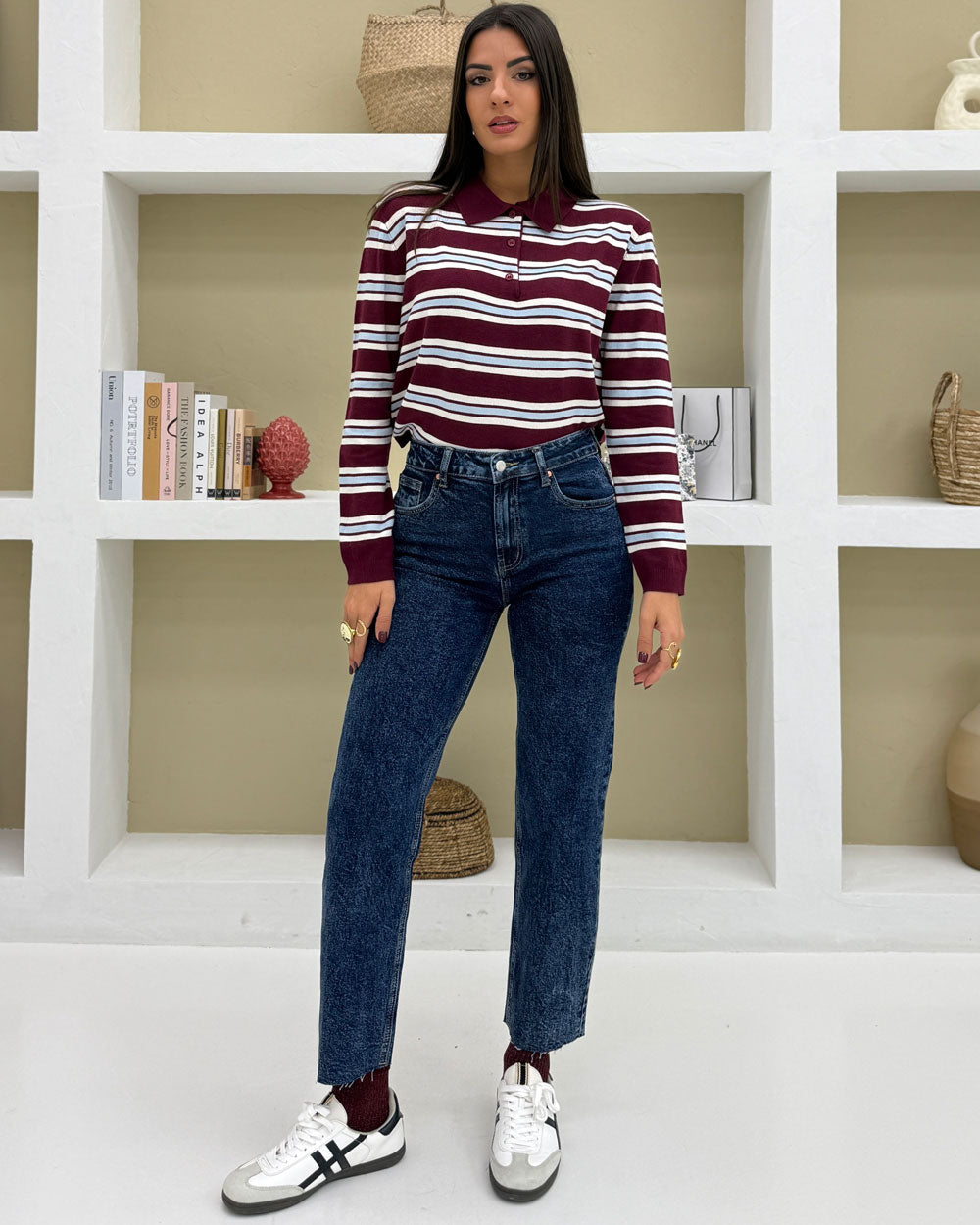 Jeans straight H3000-11 Blu