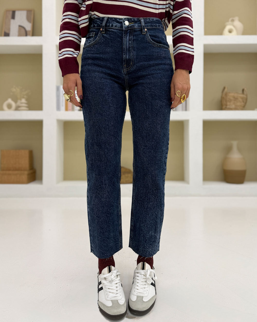 Jeans straight H3000-11 Blu