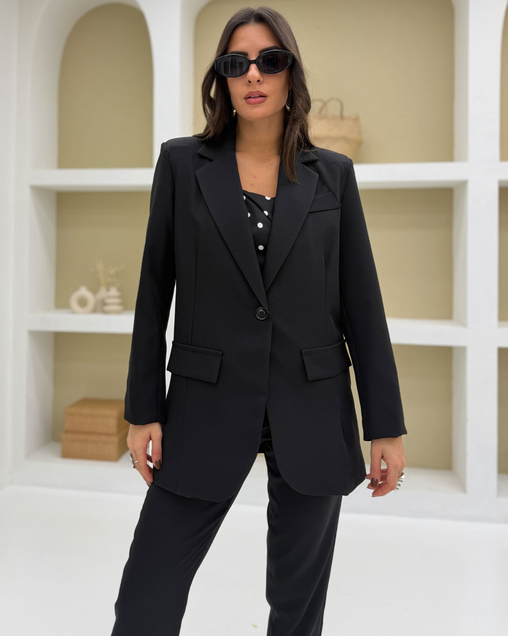 Blazer bottone singolo Nero