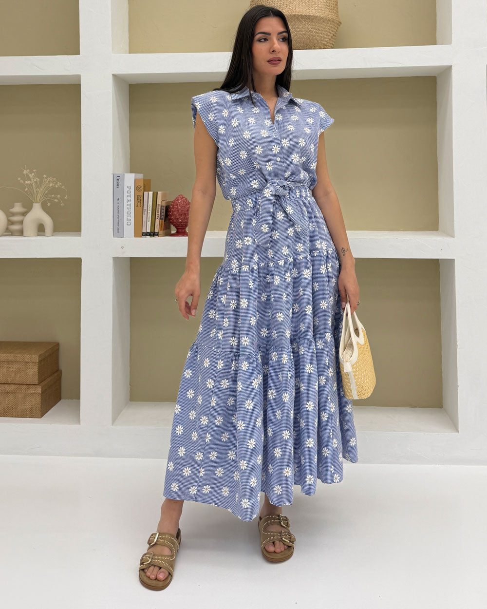 Abito vichy Pic-nic Blu