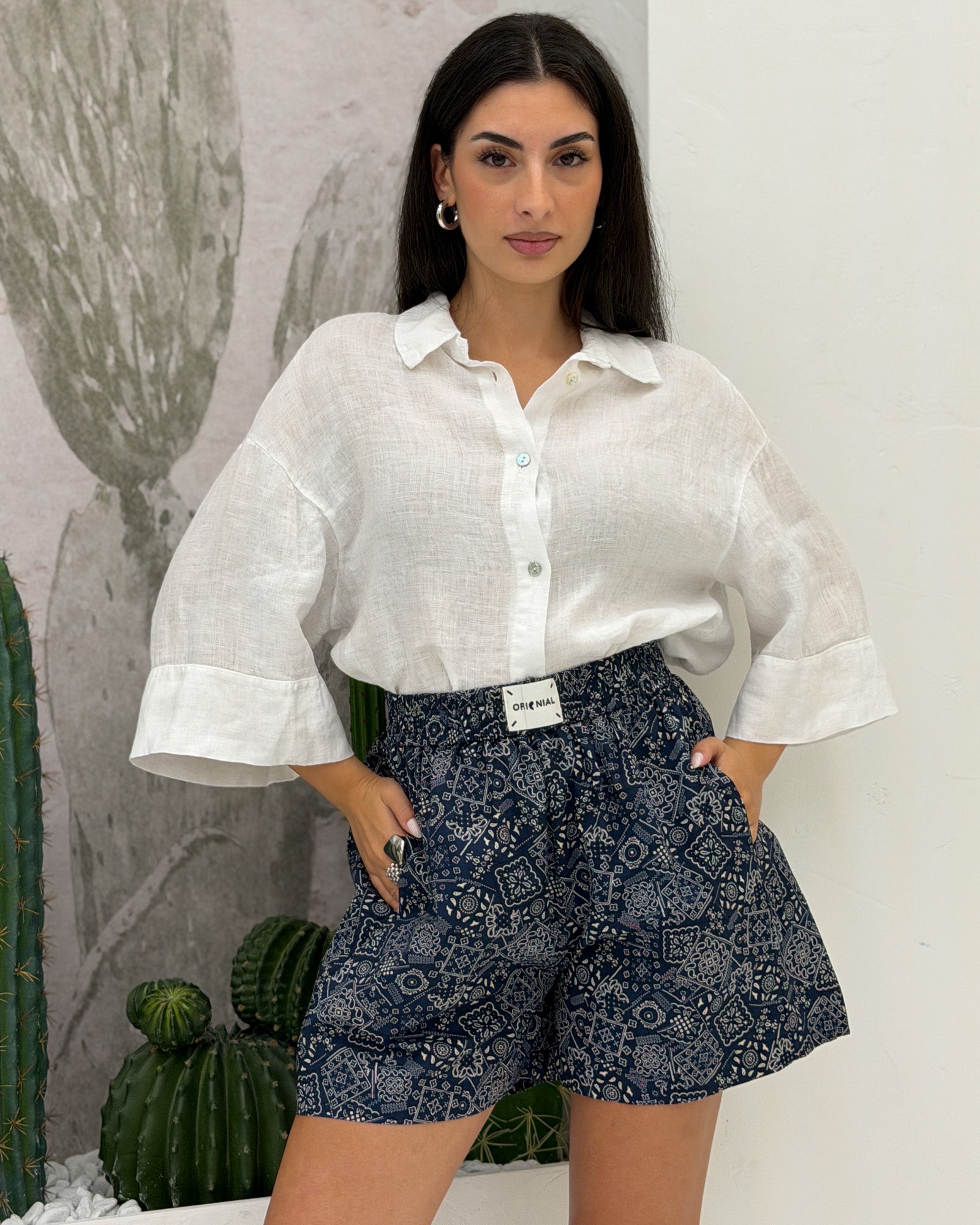 Pantaloncino bandana 985 Blu Notte