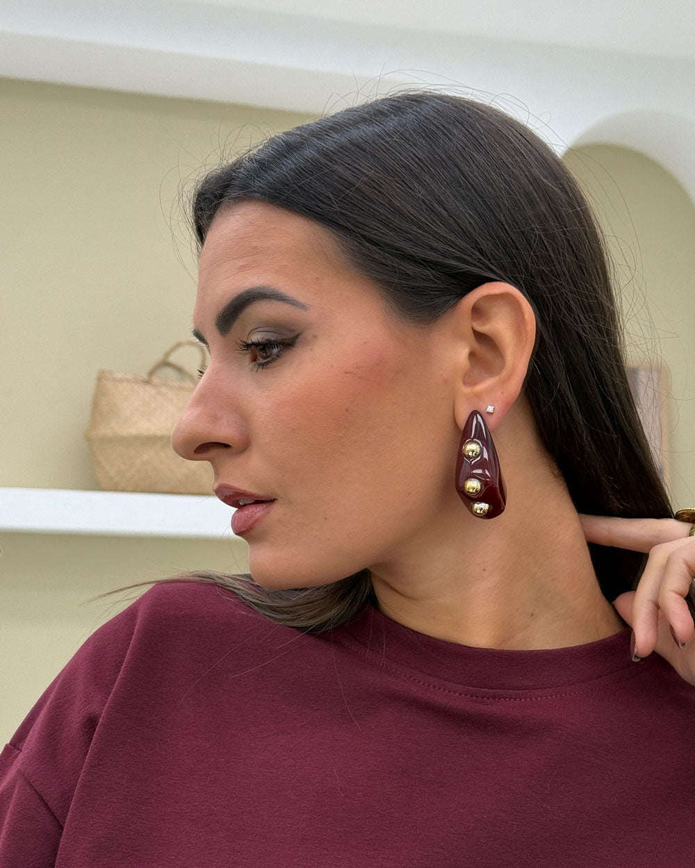 Orecchini Tania Bordeaux