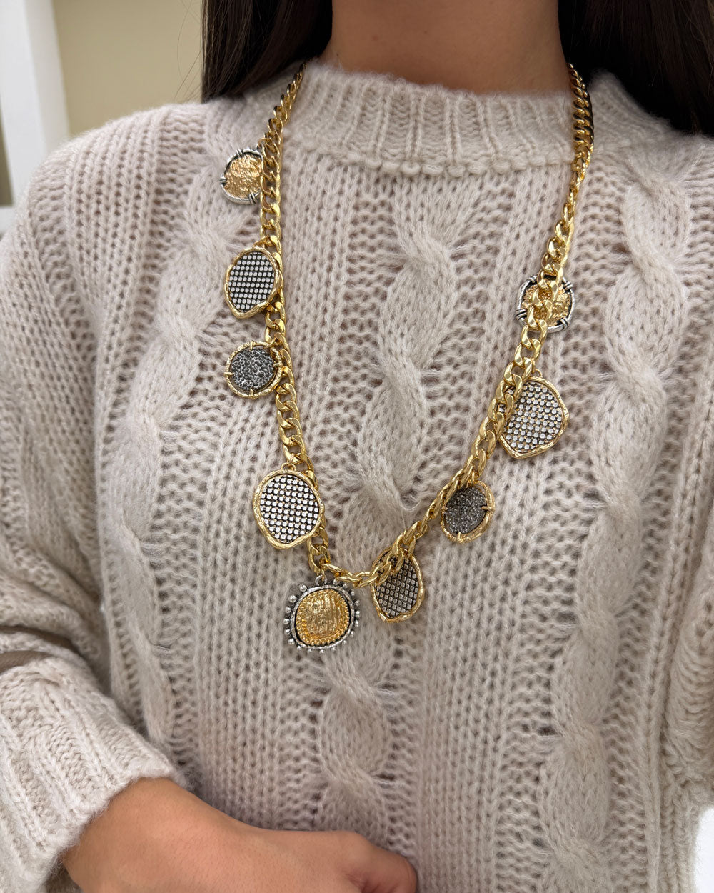 Collana Coronao lavorata Oro