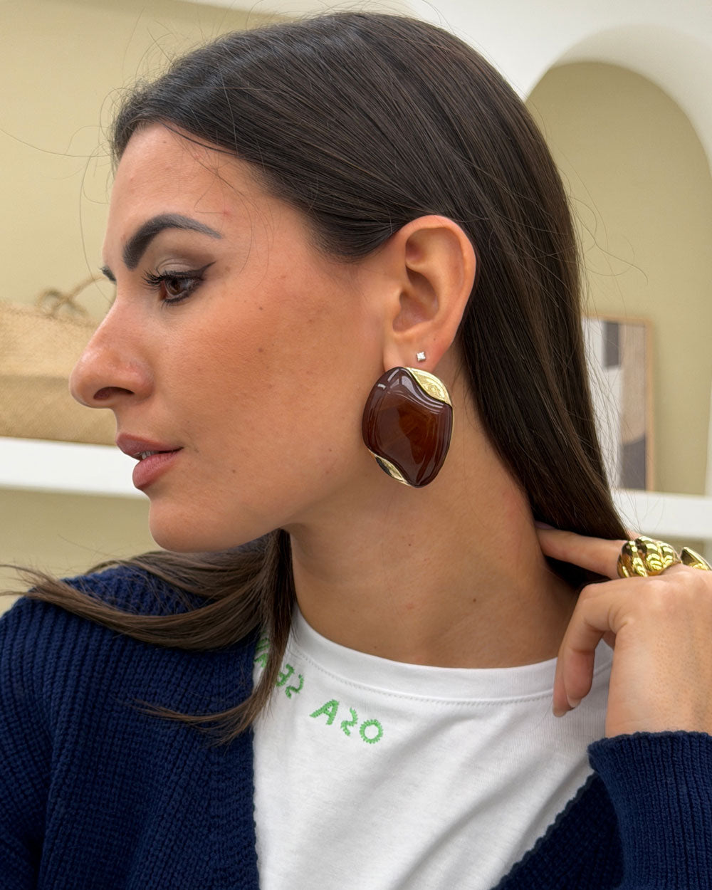 Orecchini Rosy Marrone