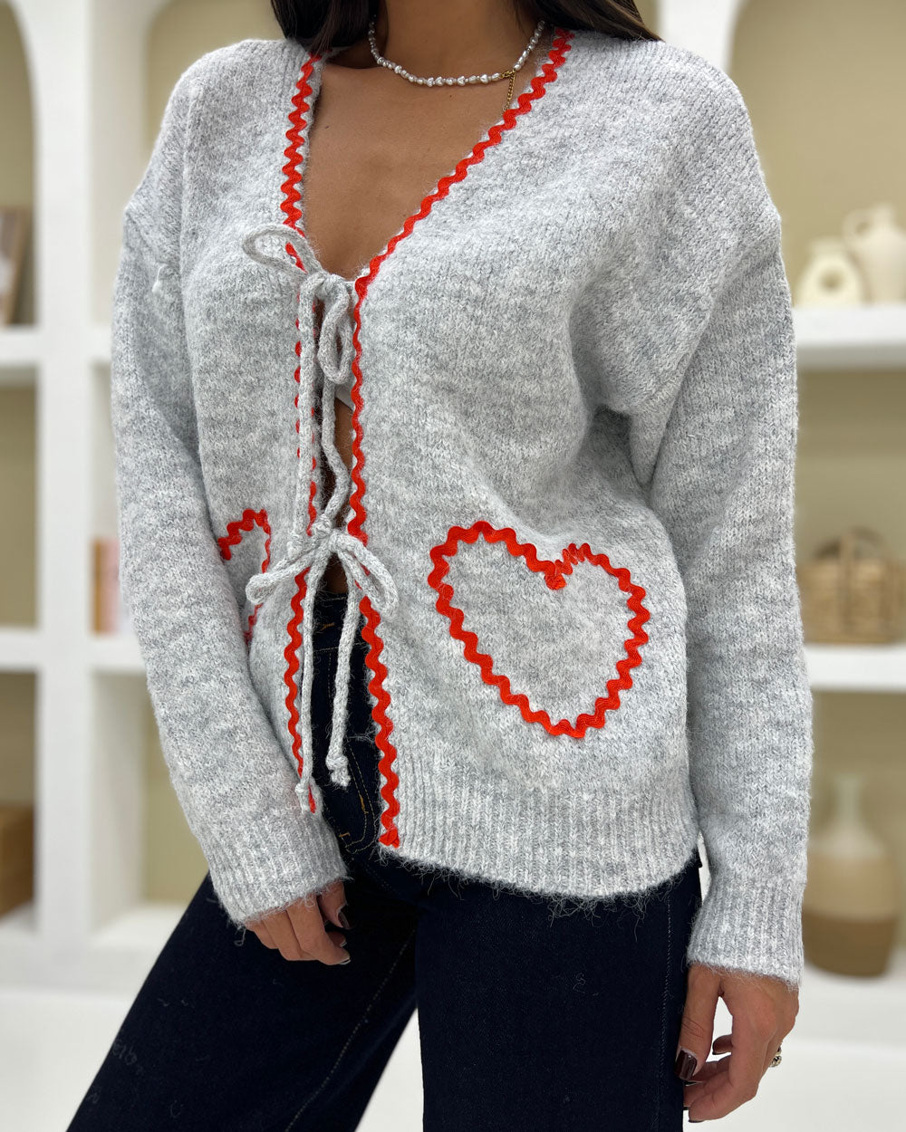 Cardigan LOVE Grigio