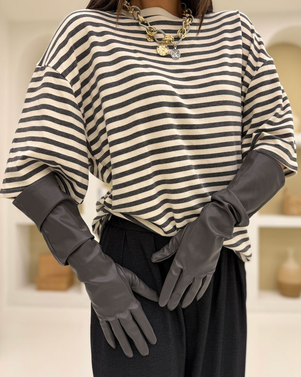 Guanti lunghi eco Grigio