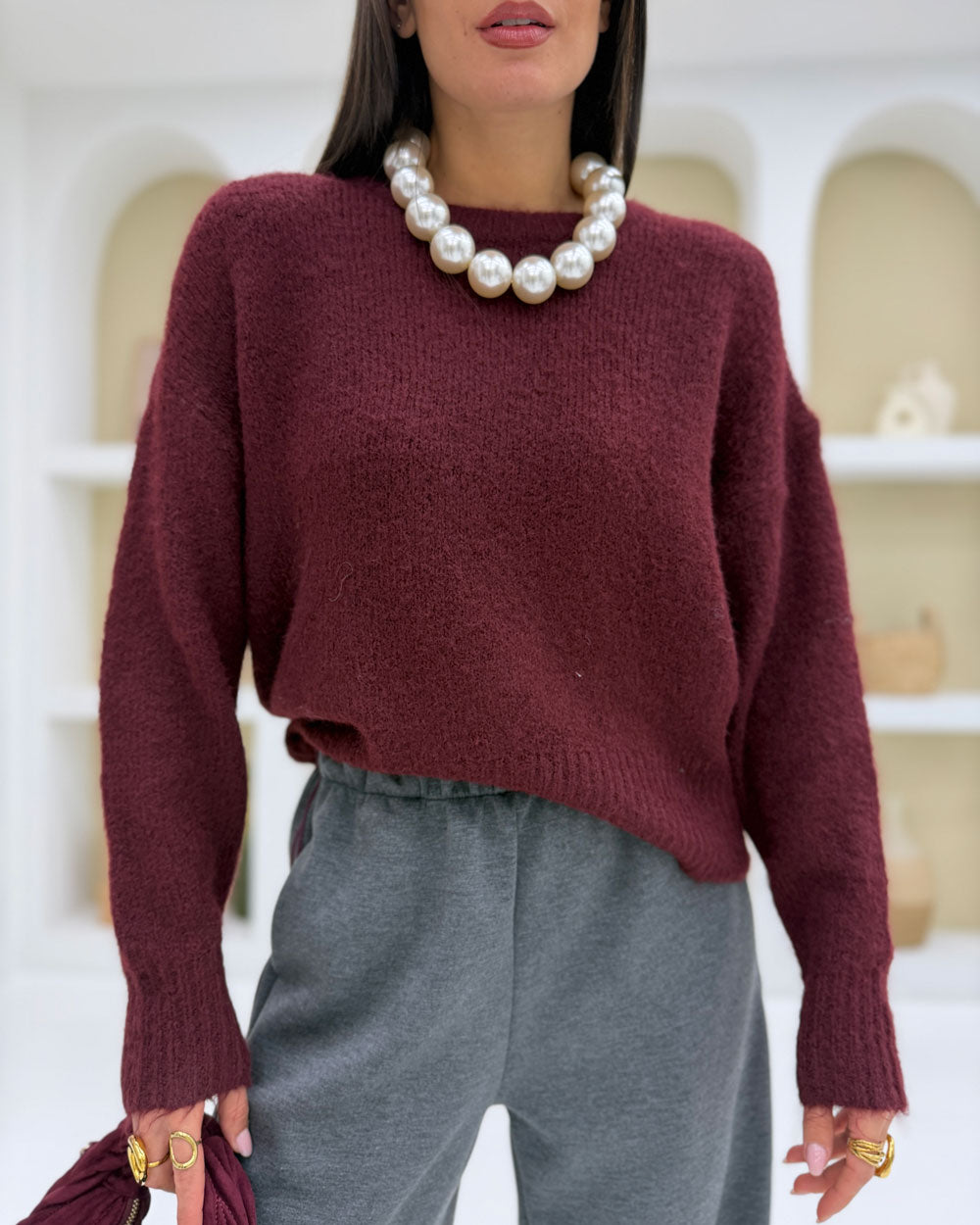 Pull over Kira Bordeaux