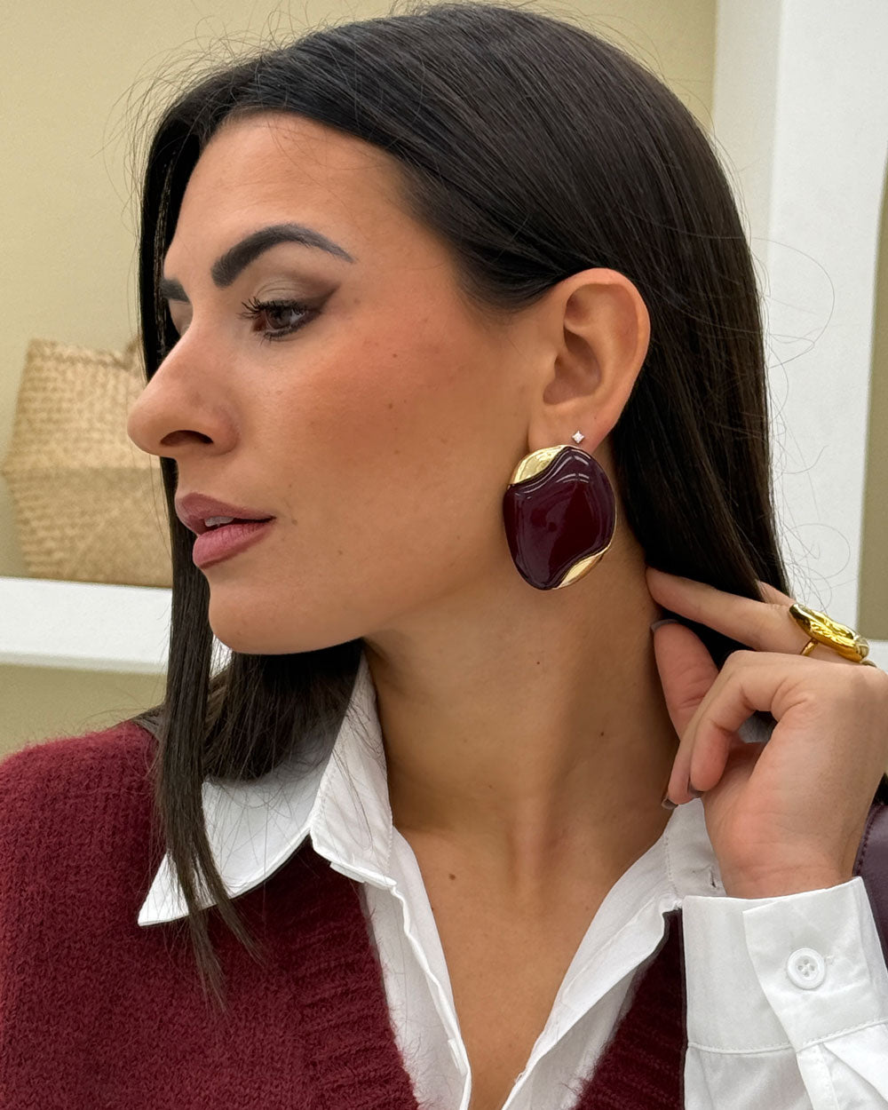 Orecchini Rosy Bordeaux