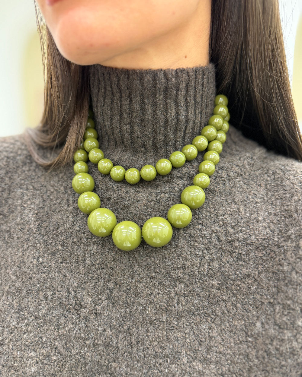 Collana Perline Colorate Verde
