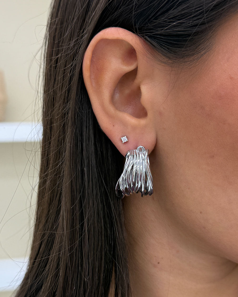 Orecchini Multi Circle Argento