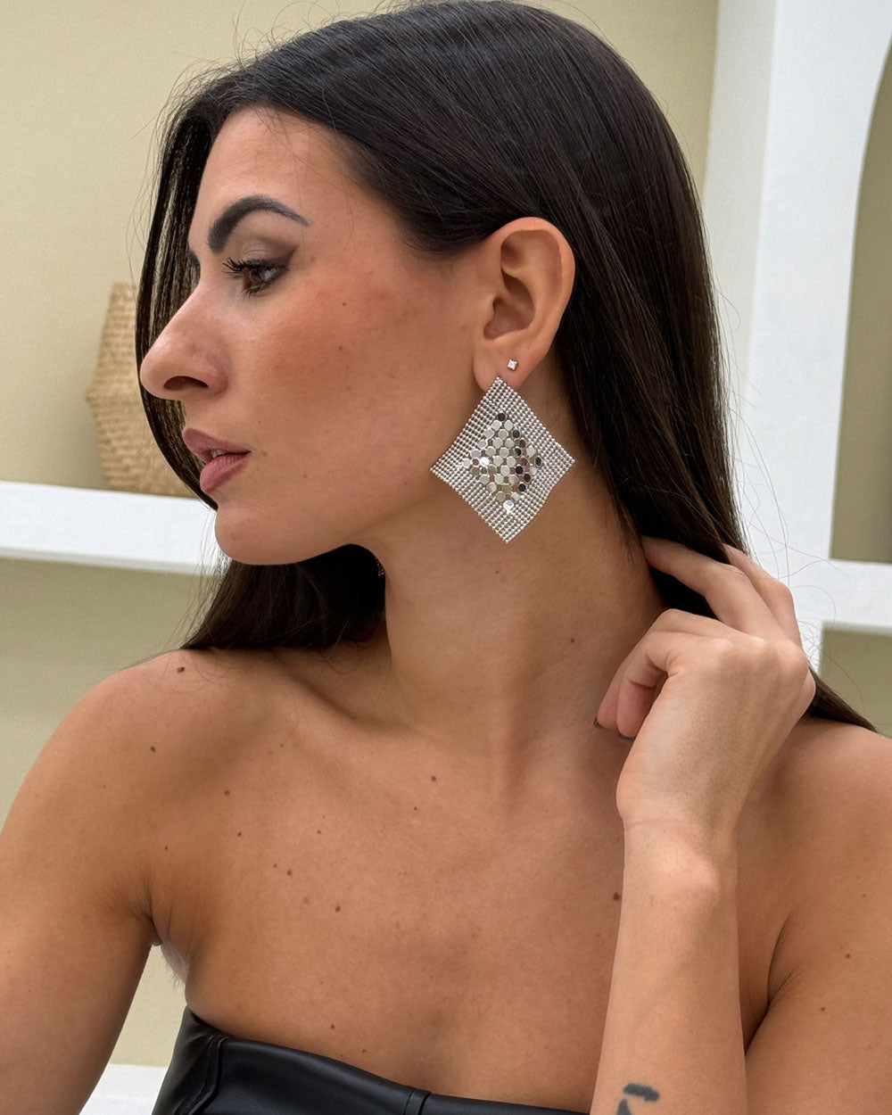 Orecchini Net Argento