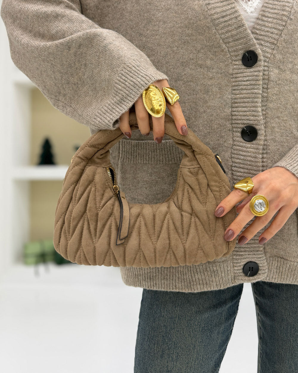 Borsa mini MIU Fango