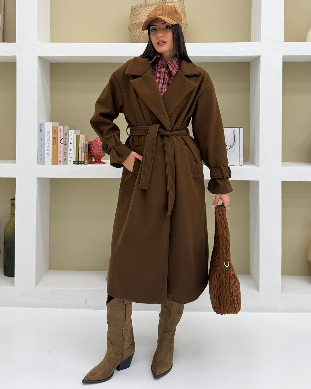 Cappotto 100%MISTO LANA Marrone