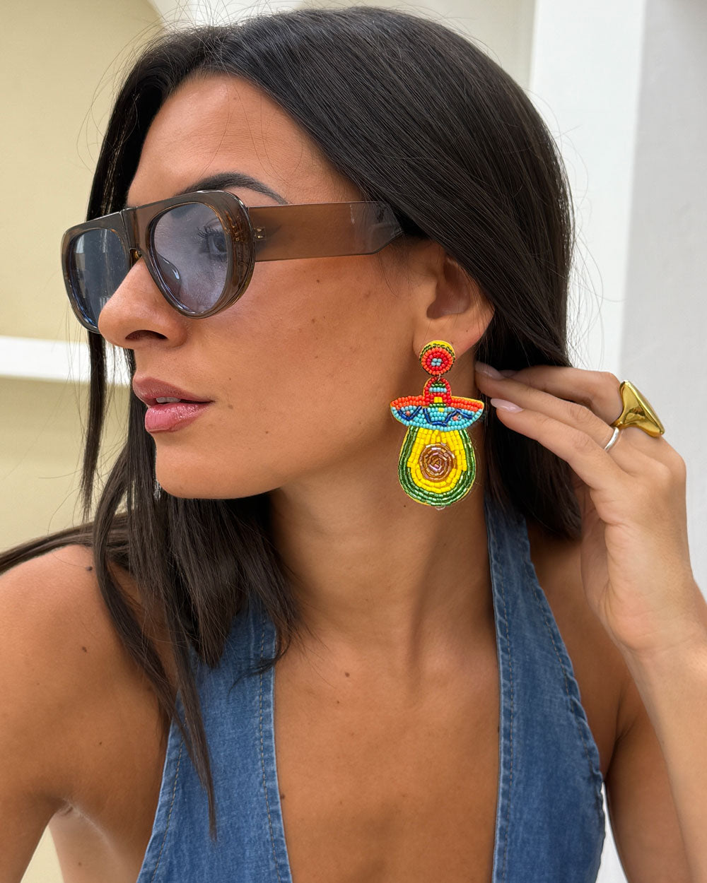 Orecchini sombrero Multicolor