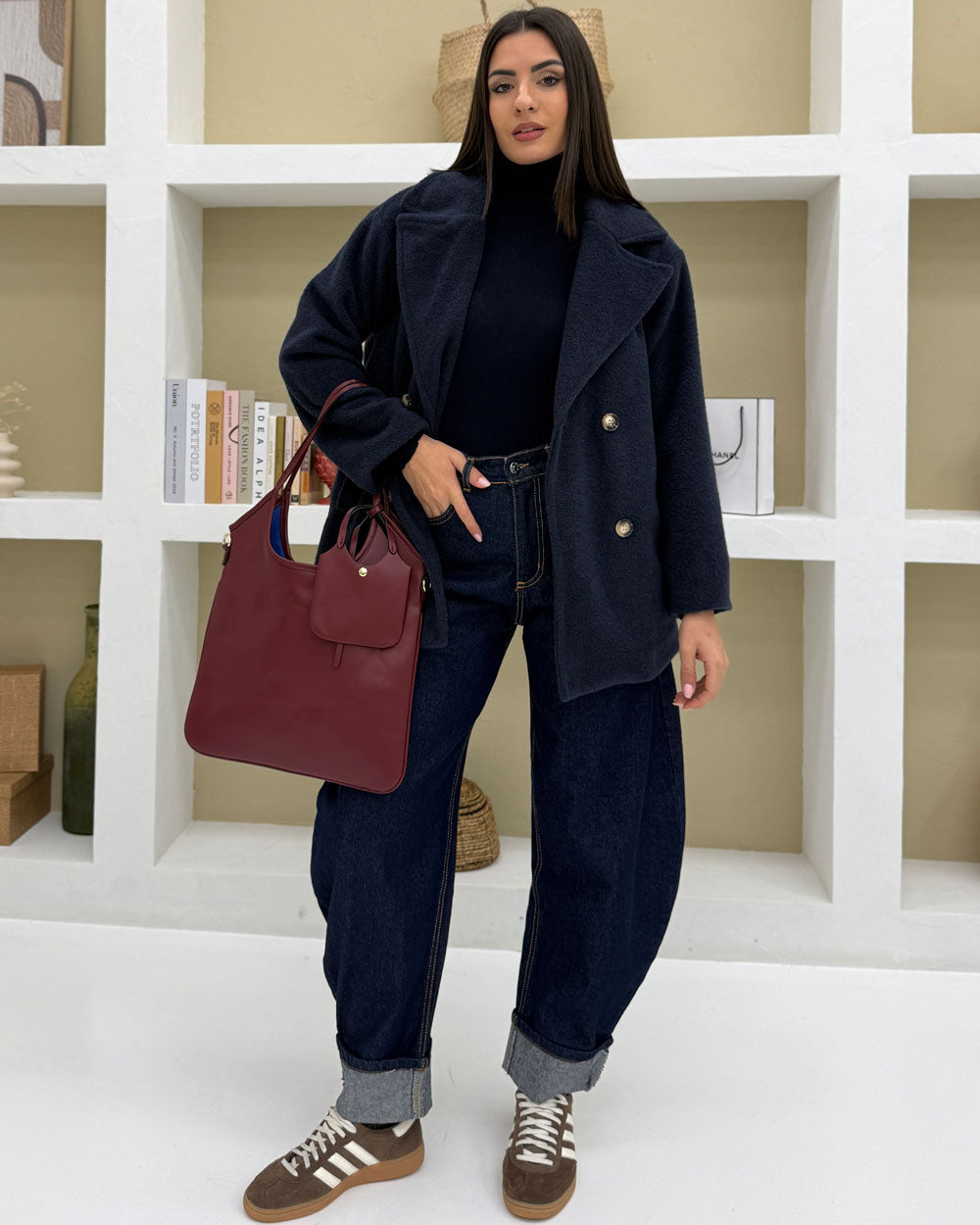 Cappotto corto doppiopetto DOREMI Blu