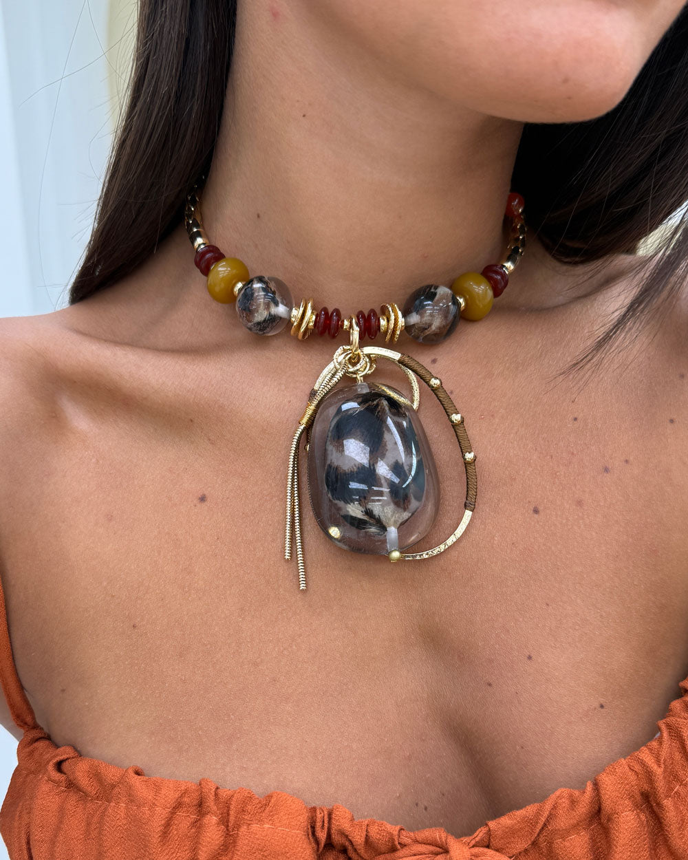 Collana medaglione Animalier