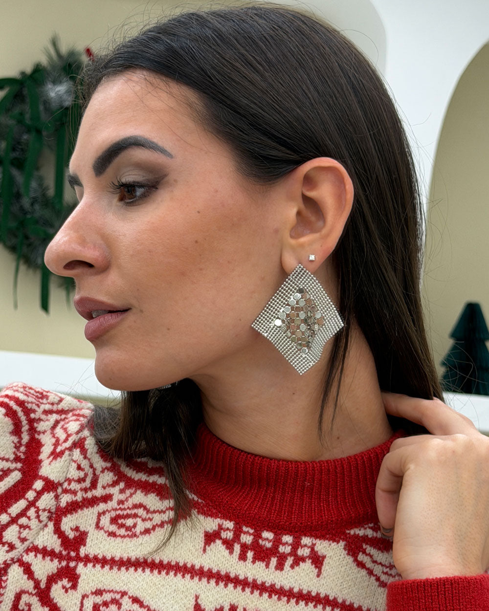 Orecchini Net Argento